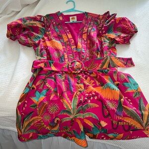 Never worn before farm rio romper- XL